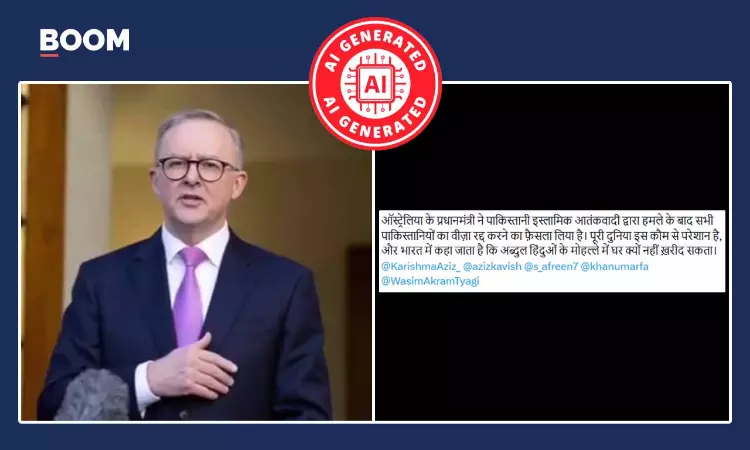Video Of Australian PM Announcing Cancellation Of Pak Visas Is Deepfake