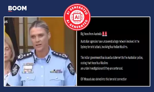 Video Of Australian Police Claiming 4 Indian Muslims Arrested For Bondi Attack Is A Deepfake