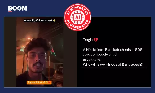 AI Video Peddled As Man Appealing To Save Hindus In Bangladesh