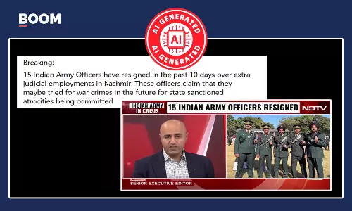 Deepfake Of Aditya Raj Kaul Saying Indian Army Officers Resigned Viral