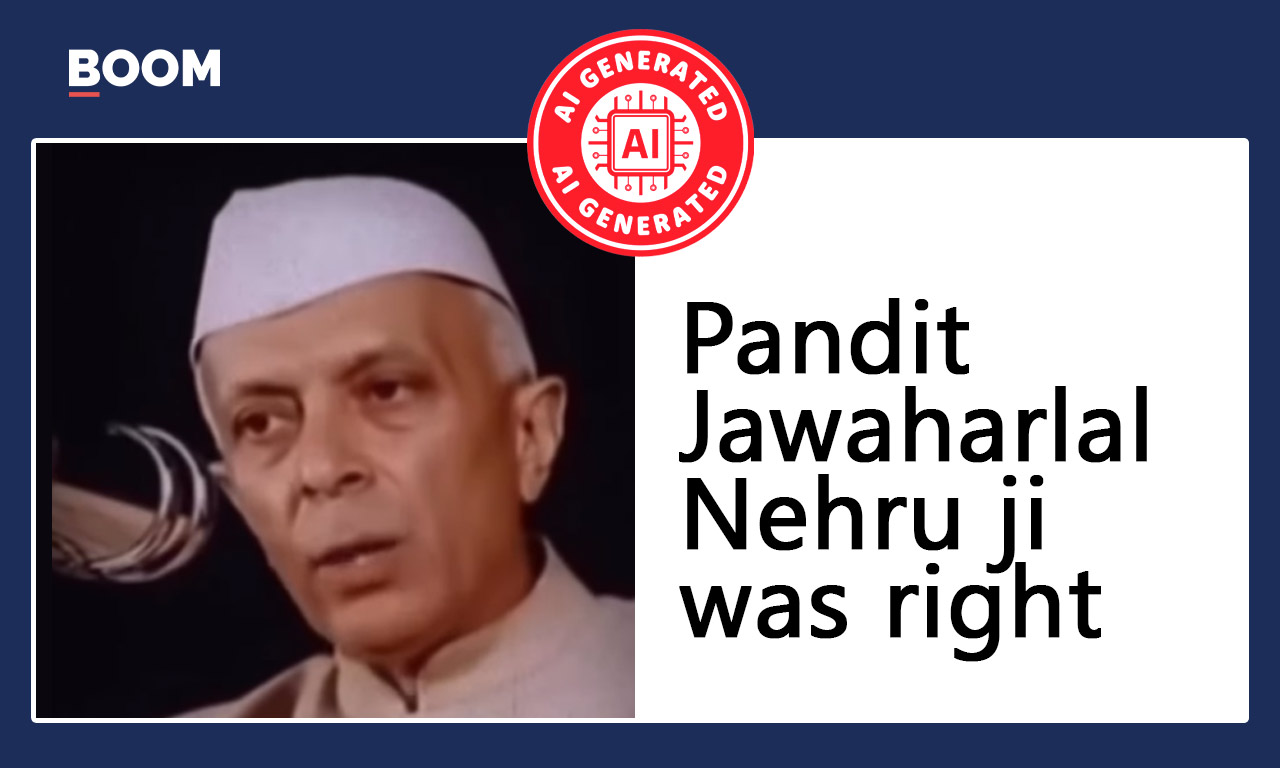 AI Video Showing Nehru Warning India About Communal Politics Revived
