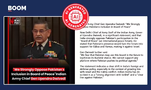 Video of COAS Criticising Pakistans Entry On US Peace Board Is A Deepfake