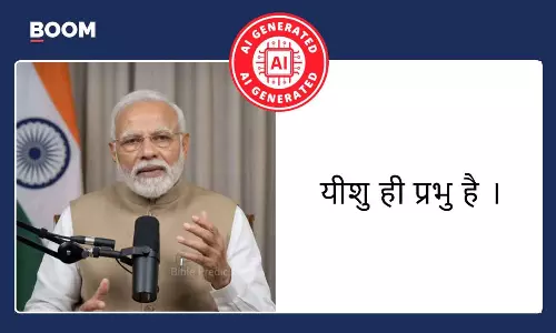 AI Video Peddled As PM Modi Endorsing Christianity