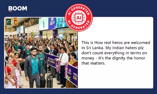 AI Photo Shared As Crowd Welcoming Pakistan Cricket Team In Sri Lanka