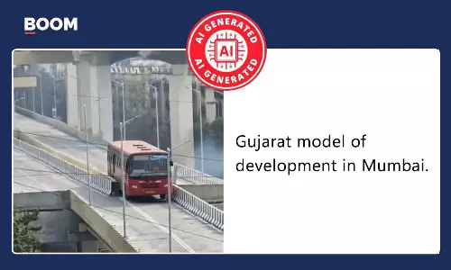 AI-Generated Image Of Bus Stuck On Mira-Bhayandar Flyover Viral As Real