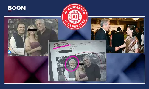Photos Of Modi, Sonia, Rahul With Jeffrey Epstein Are AI-Generated