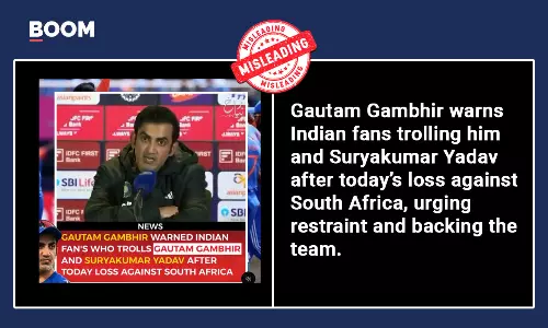 Video Does Not Show Gambhir Warning Trolls During T20 World Cup