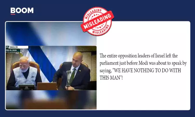 No, Opposition Leaders In Israel Did Not Boycott Modi In Their Parliament