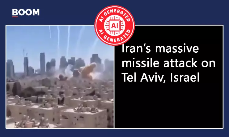 Video Of Iranian Missiles Bombarding Tel Aviv Is AI-Generated