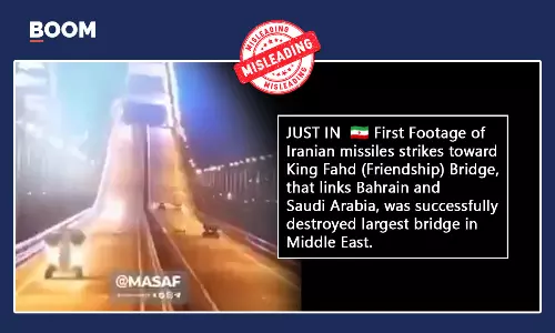 Old Video Shared As Iran’s Missile Attack On Bridge In Bahrain