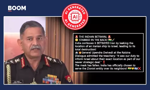 Video Of COAS Admitting That India Leaked IRIS Denas Location Is A Deepfake