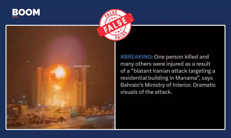 Russia-Ukraine Drone Attack Video Falsely Shared As Iranian Strike In Bahrain