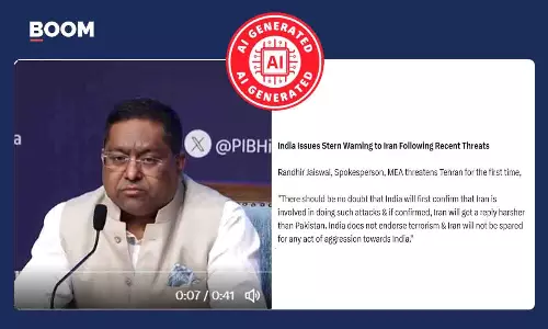 Video Of MEA Spokesperson Backing Israel, Threatening Iran Is A Deepfake