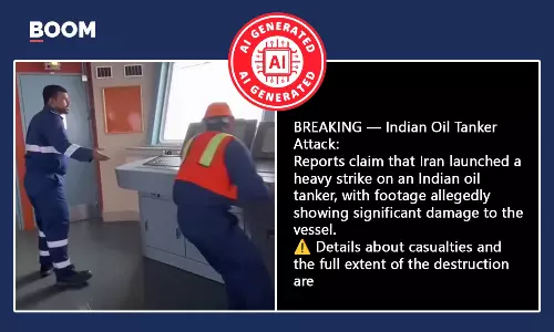 AI Video Viral As An Iranian Attack On Indian Oil Tanker