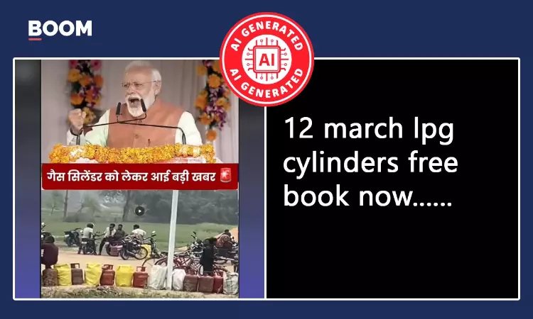 Video Of PM Modi Announcing Free LPG Cylinders Is A Deepfake