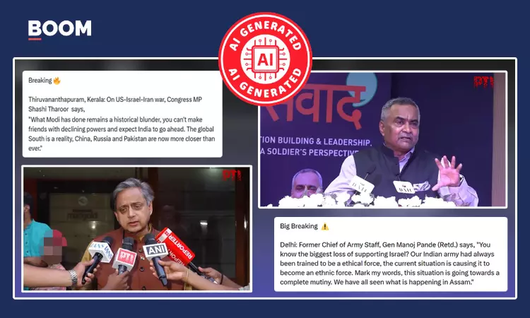 Deepfakes Of Tharoor, Ex Army Chief Target Indias Defence And Diplomacy Strategies