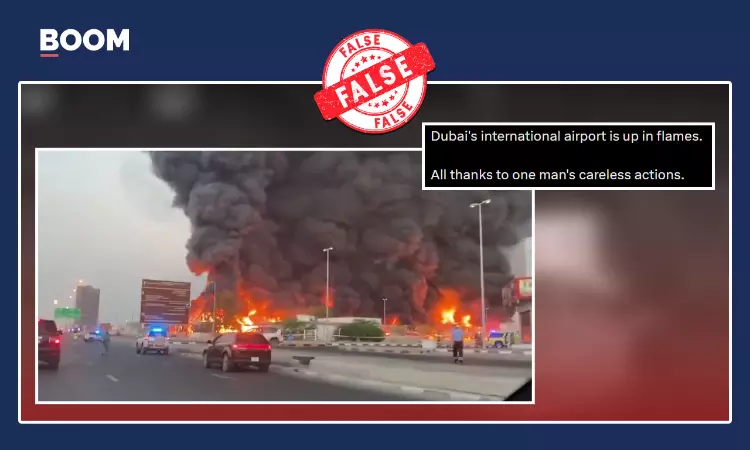 Old UAE Fire Video Falsely Linked to Dubai Airport Drone Attack