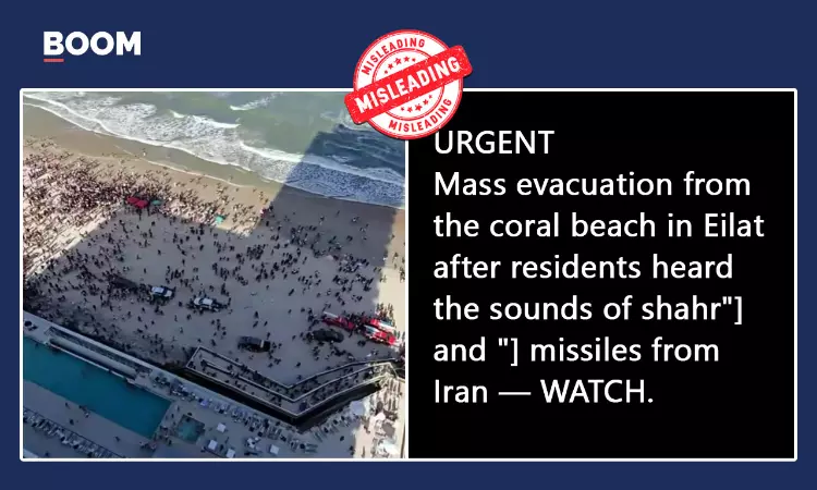 Unrelated Video Shared As Panic In Israel Over Iranian Missiles