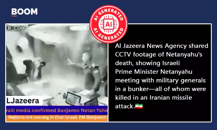CCTV Footage Claiming To Show Netanyahu Dying In A Bunker Is AI-Generated