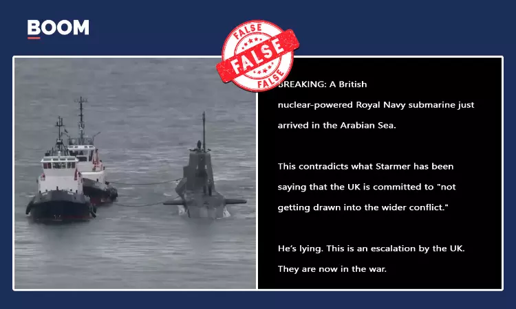 Old Submarine Video From Gibraltar Falsely Shared As UK Entering Iran War