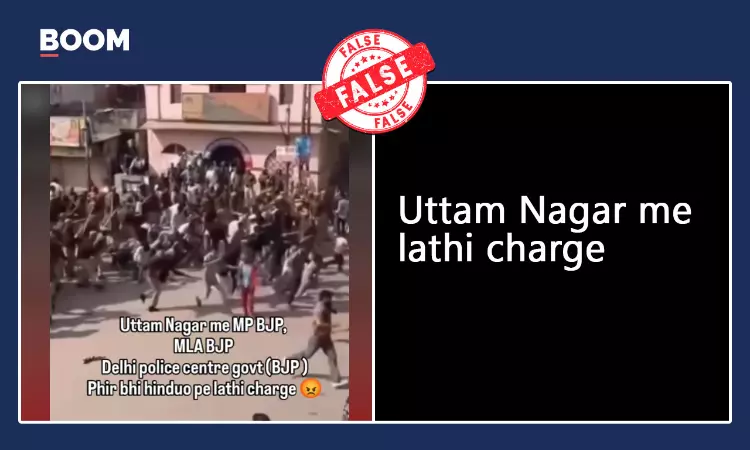 Unrelated Video Shared As Police Action In Delhis Uttam Nagar During Eid
