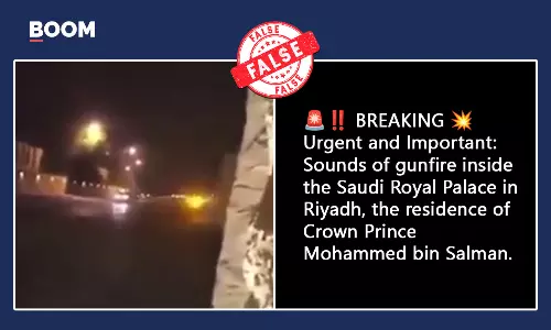 2018 Riyadh Drone Video Falsely Shared As Recent Gunfire At Saudi Palace