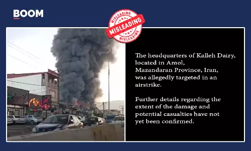 Old Iranian Dairy Factory Fire Video Falsely Linked To Ongoing Conflict