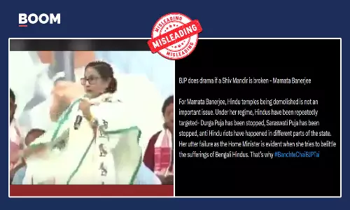 BJP Shares Misleading Clip Of Mamata Banerjees Remarks On Temple Demolition