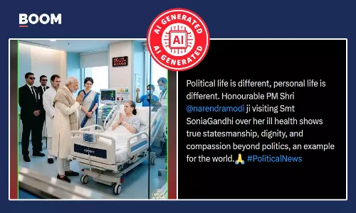 AI Generated Photo Shared As PM Modi Meeting Sonia Gandhi In Hospital