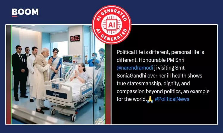 AI Generated Photo Shared As PM Modi Meeting Sonia Gandhi In Hospital