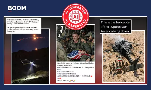 US-Iran War: AI Visuals Passed Off As Military Jet Strike, Pilot Rescue
