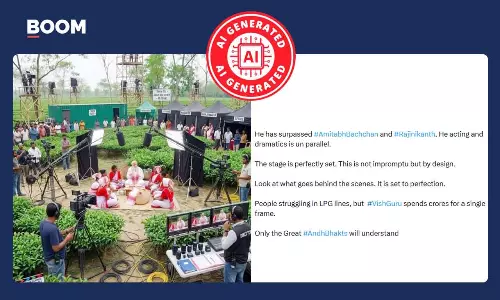 AI Images Of PM Modis Campaign Trail Shared As Staged Photos