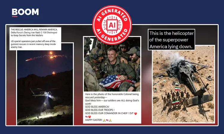 US-Iran War: AI Visuals Passed Off As Military Jet Strike, Pilot Rescue
