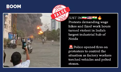 Video Of Maharashtra Fire Incident Shared As Noida Wage Hike Protests