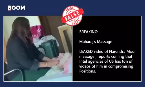 Video Of A Man Getting A Face Massage Misidentified As PM Modi