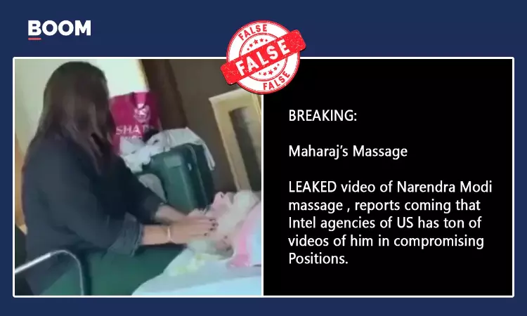 Video Of A Man Getting A Face Massage Misidentified As PM Modi