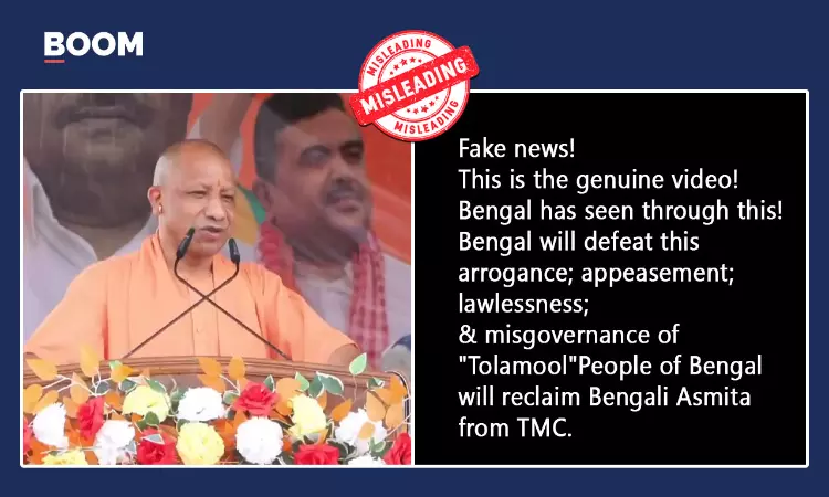 BJP Doubles Down On Yogi’s Slip Of Tongue In Bengal With Cropped Video