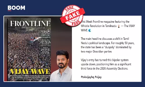 Frontline Cover Predicting ‘Vijay Wave’ In Tamil Nadu Is Fake