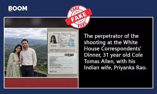 WH Shooting: AI Photo, Fake Passport Peddled As Indian Spouse Of Cole Allen