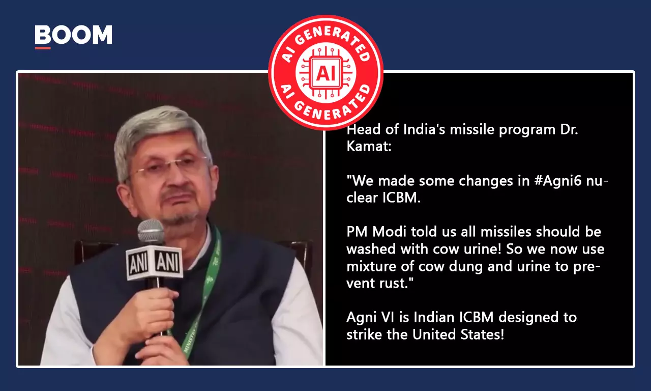 Video Of DRDO Chairman On Washing  Missiles With Cow Urine Is A Deepfake