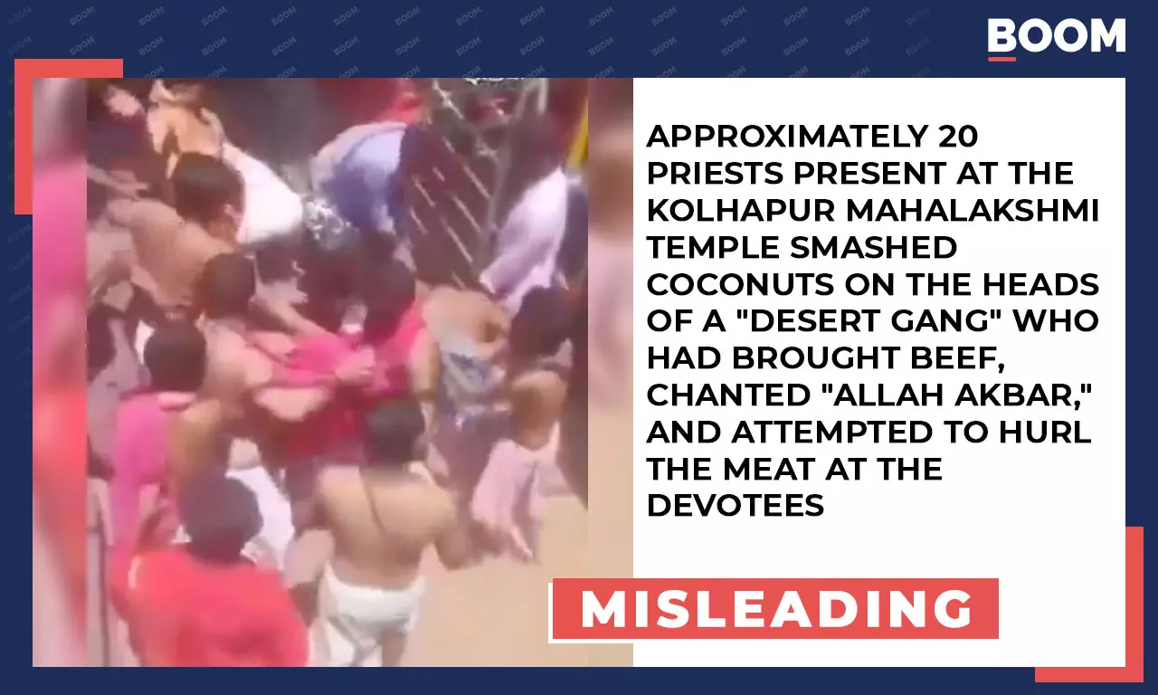 Unrelated Video Shared As Communal Violence At Kolhapurs Mahalaxmi Temple