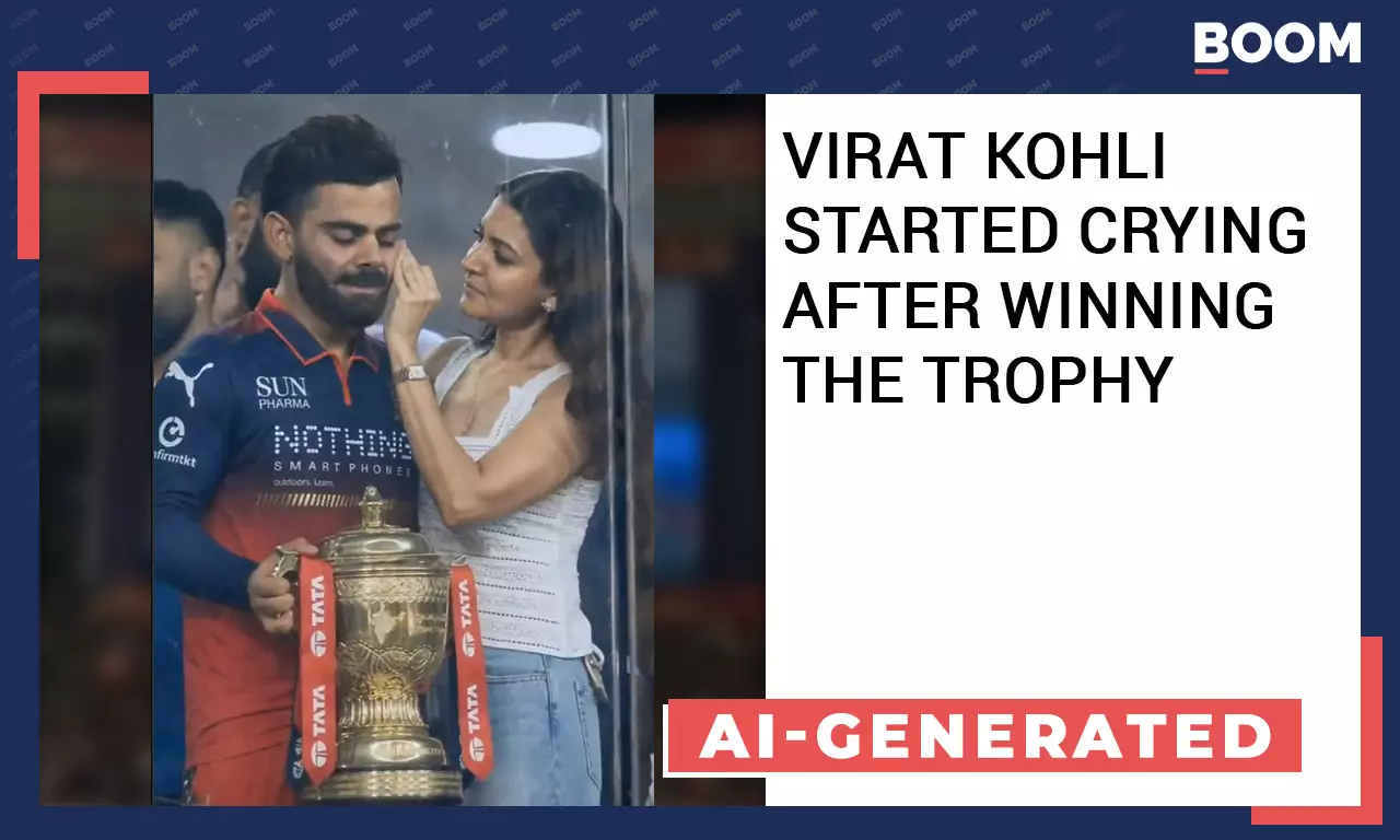 Video Of Anushka Sharma Consoling Virat Kohli After RCB’s IPL Win Is AI-Generated