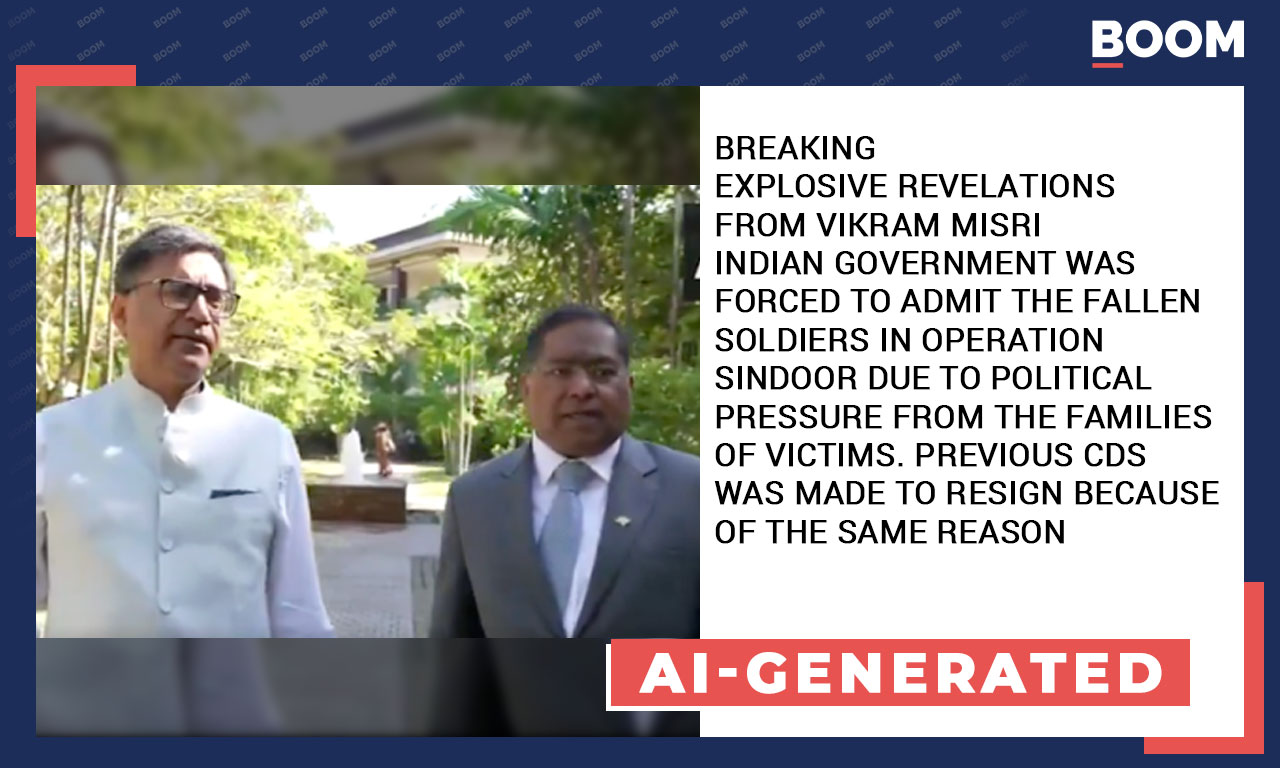 Video Of Foreign Sec Statement On Op Sindoor Casualties Is A Deepfake