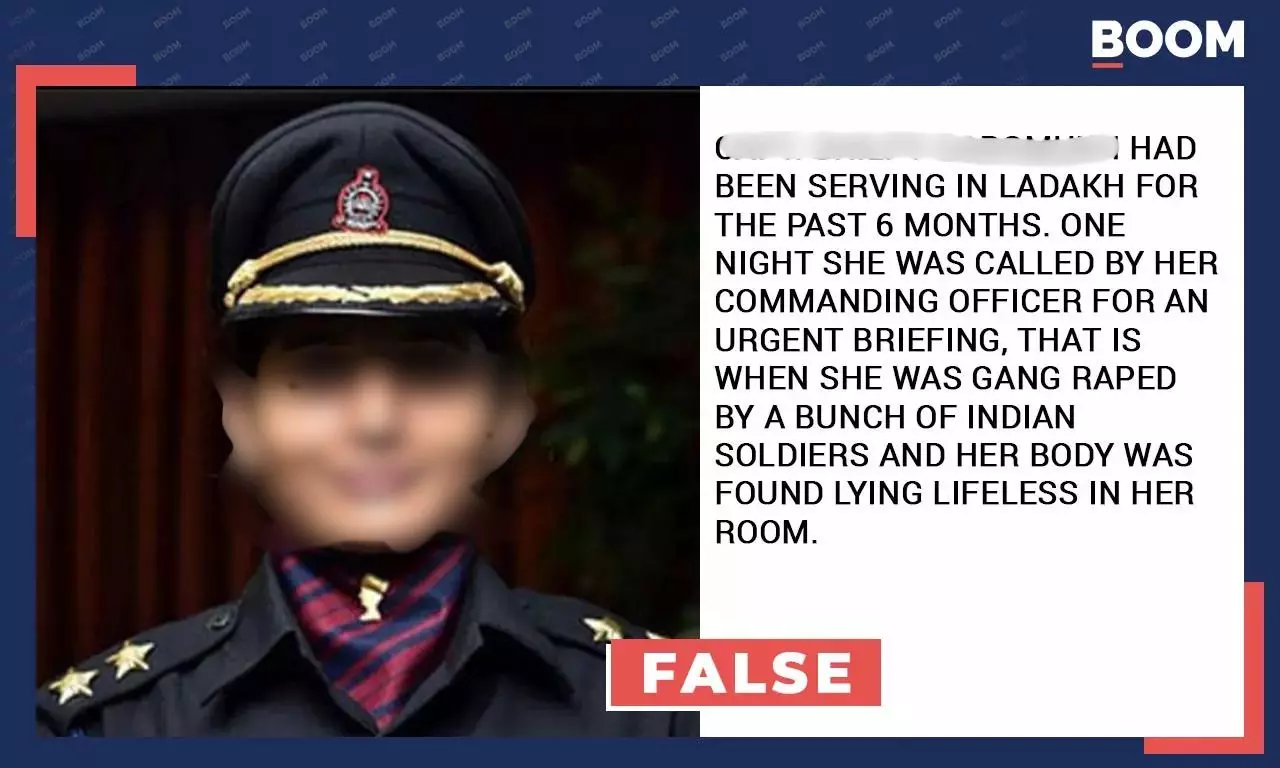 Pak Handle Peddles Fake Claim On Assault And Death Of Woman Army Officer
