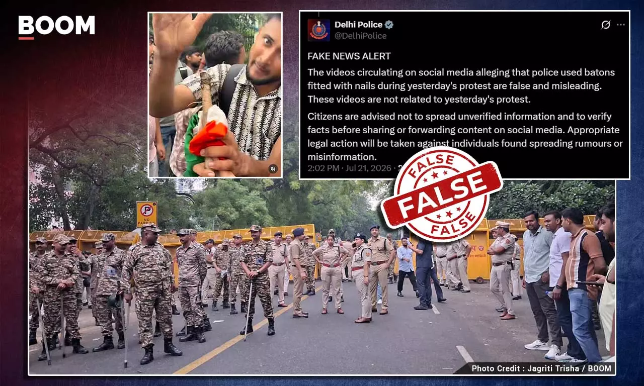 Batons With Nails: Delhi Police Calls Real CJP Protest Video ‘Fake’, Denies Brutality