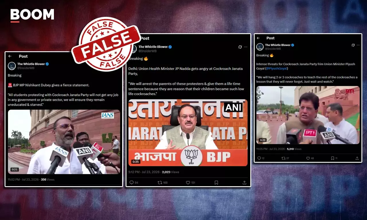 Pro-Pak Handle Shares Deepfake Videos Of BJP Leaders Threatening CJP Supporters Pro-Pak Handle Shares Deepfake Videos Of BJP Leaders Threatening CJP Supporters