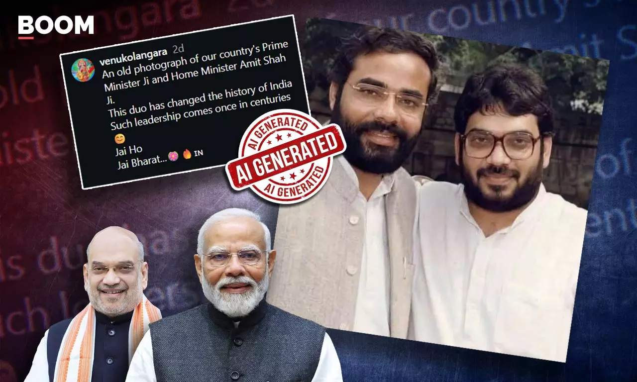 AI Image Of Narendra Modi, Amit Shah Viral As Old Photo AI Image Of Narendra Modi, Amit Shah Viral As Old Photo
