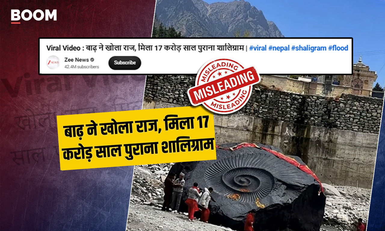 Man-Made Sculpture Viral As Huge Shaligram Stone Found After Nepal Flood
