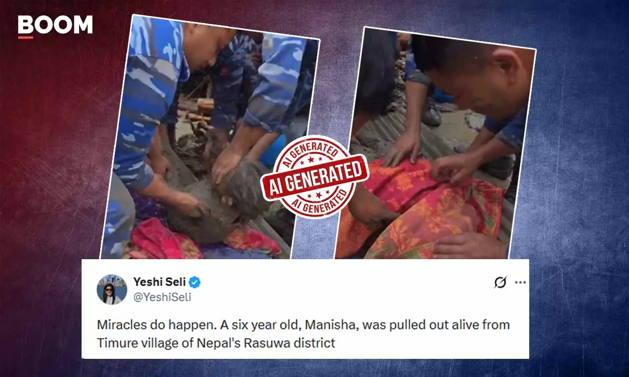 AI Video Shared As Nepal Police Rescuing Minor Girl Trapped Under Debris AI Video Shared As Nepal Police Rescuing Minor Girl Trapped Under Debris