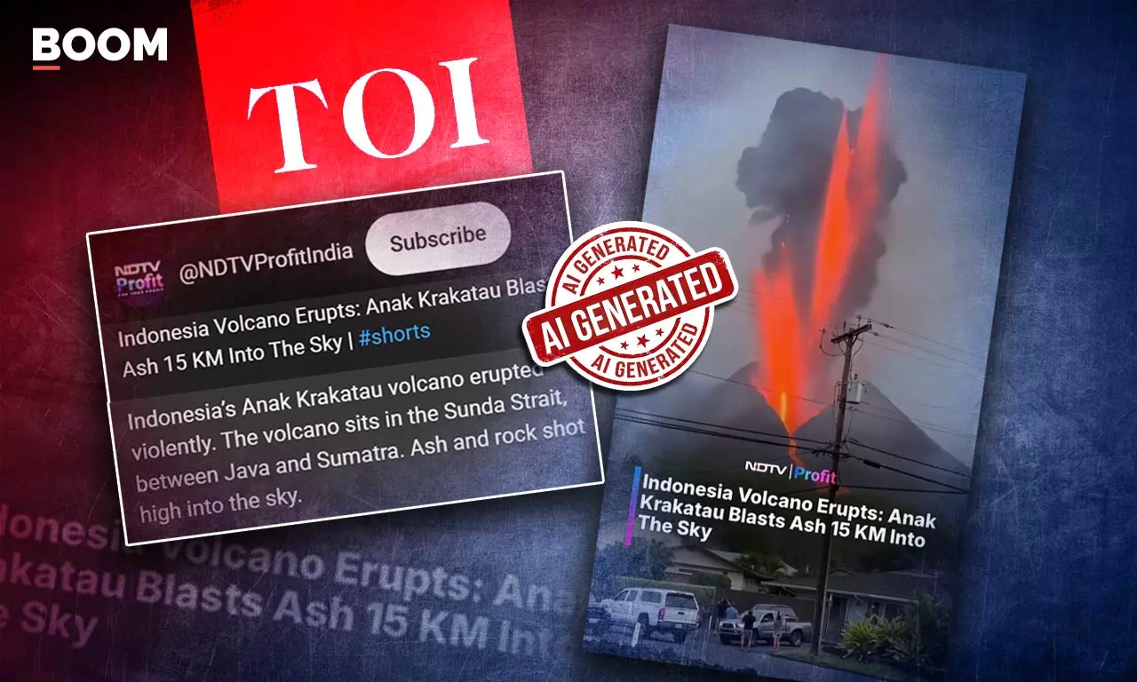Media Outlets Misreport AI Video As Indonesia’s Anak Krakatau Eruption Media Outlets Misreport AI Video As Indonesia’s Anak Krakatau Eruption